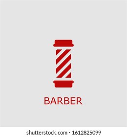 Professional vector barber icon. Barber symbol that can be used for any platform and purpose. High quality barber illustration.