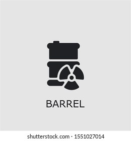 Professional vector barrel icon. Barrel symbol that can be used for any platform and purpose. High quality barrel illustration.
