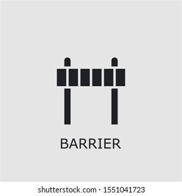 Professional vector barrier icon. Barrier symbol that can be used for any platform and purpose. High quality barrier illustration.
