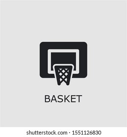 Professional vector basket icon. Basket symbol that can be used for any platform and purpose. High quality basket illustration.