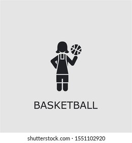 Professional vector basketball icon. Basketball symbol that can be used for any platform and purpose. High quality basketball illustration.