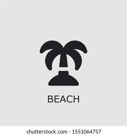 Professional vector beach icon. Beach symbol that can be used for any platform and purpose. High quality beach illustration.