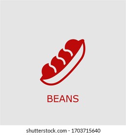 Professional vector beans icon. Beans symbol that can be used for any platform and purpose. High quality beans illustration.