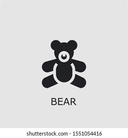 Professional vector bear icon. Bear symbol that can be used for any platform and purpose. High quality bear illustration.