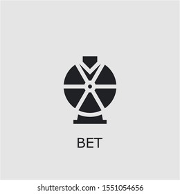 Professional vector bet icon. Bet symbol that can be used for any platform and purpose. High quality bet illustration.
