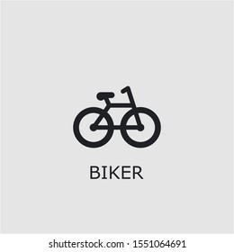 Professional vector biker icon. Biker symbol that can be used for any platform and purpose. High quality biker illustration.