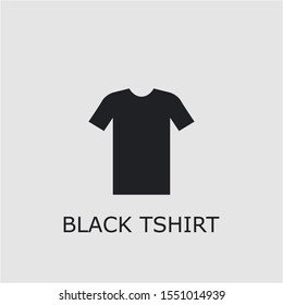 Professional vector black tshirt icon. Black tshirt symbol that can be used for any platform and purpose. High quality black tshirt illustration.