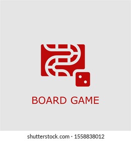 Professional vector board game icon. Board game symbol that can be used for any platform and purpose. High quality board game illustration.