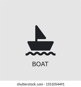 Professional vector boat icon. Boat symbol that can be used for any platform and purpose. High quality boat illustration.