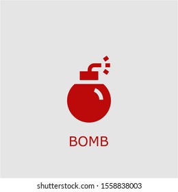 Professional vector bomb icon. Bomb symbol that can be used for any platform and purpose. High quality bomb illustration.