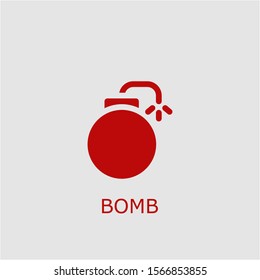 Professional vector bomb icon. Bomb symbol that can be used for any platform and purpose. High quality bomb illustration.