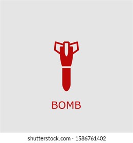 Professional vector bomb icon. Bomb symbol that can be used for any platform and purpose. High quality bomb illustration.