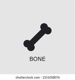 Professional vector bone icon. Bone symbol that can be used for any platform and purpose. High quality bone illustration.