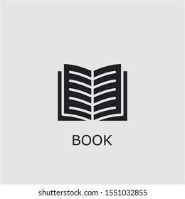 Professional vector book icon. Book symbol that can be used for any platform and purpose. High quality book illustration.