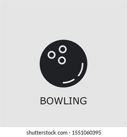 Professional Vector Bowling Icon. Bowling Symbol That Can Be Used For Any Platform And Purpose. High Quality Bowling Illustration.