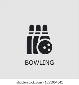 Professional Vector Bowling Icon. Bowling Symbol That Can Be Used For Any Platform And Purpose. High Quality Bowling Illustration.