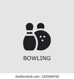 Professional Vector Bowling Icon. Bowling Symbol That Can Be Used For Any Platform And Purpose. High Quality Bowling Illustration.