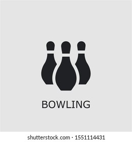 Professional Vector Bowling Icon. Bowling Symbol That Can Be Used For Any Platform And Purpose. High Quality Bowling Illustration.