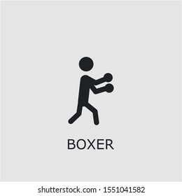 Professional vector boxer icon. Boxer symbol that can be used for any platform and purpose. High quality boxer illustration.