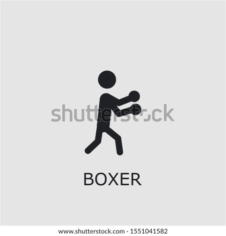 Professional vector boxer icon. Boxer symbol that can be used for any platform and purpose. High quality boxer illustration.