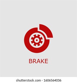 Professional vector brake icon. Brake symbol that can be used for any platform and purpose. High quality brake illustration.