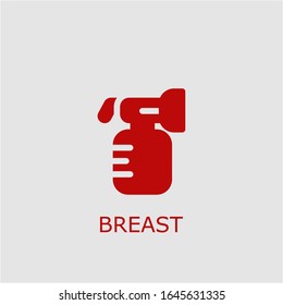 Professional vector breast icon. Breast symbol that can be used for any platform and purpose. High quality breast illustration.