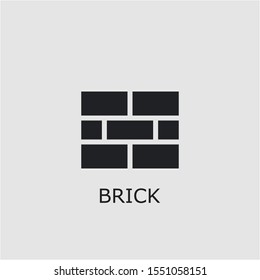Professional vector brick icon. Brick symbol that can be used for any platform and purpose. High quality brick illustration.