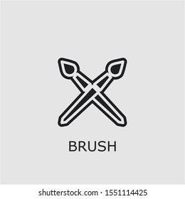 Professional vector brush icon. Brush symbol that can be used for any platform and purpose. High quality brush illustration.