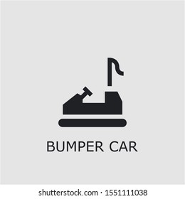 Professional vector bumper car icon. Bumper car symbol that can be used for any platform and purpose. High quality bumper car illustration.