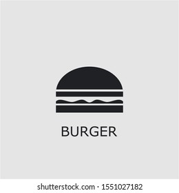 Professional vector burger icon. Burger symbol that can be used for any platform and purpose. High quality burger illustration.