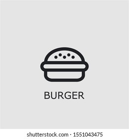 Professional vector burger icon. Burger symbol that can be used for any platform and purpose. High quality burger illustration.