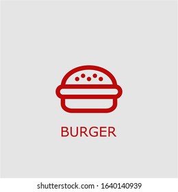 Professional Vector Burger Icon Burger Symbol Stock Vector (Royalty ...