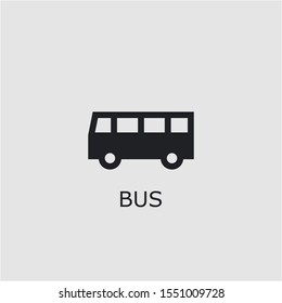 Professional vector bus icon. Bus symbol that can be used for any platform and purpose. High quality bus illustration.
