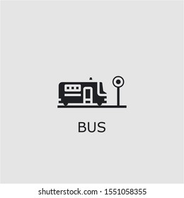 Professional vector bus icon. Bus symbol that can be used for any platform and purpose. High quality bus illustration.