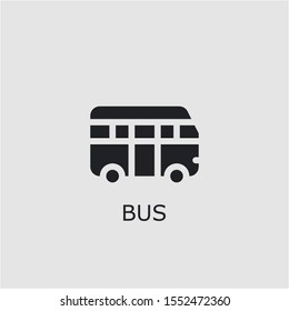 Professional vector bus icon. Bus symbol that can be used for any platform and purpose. High quality bus illustration.
