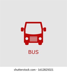 Professional vector bus icon. Bus symbol that can be used for any platform and purpose. High quality bus illustration.
