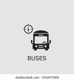 Professional vector buses icon. Buses symbol that can be used for any platform and purpose. High quality buses illustration.