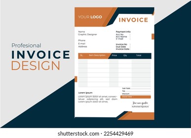 Professional Vector Business Invoice Template Design