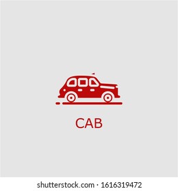 Professional vector cab icon. Cab symbol that can be used for any platform and purpose. High quality cab illustration.