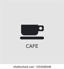 Professional vector cafe icon. Cafe symbol that can be used for any platform and purpose. High quality cafe illustration.
