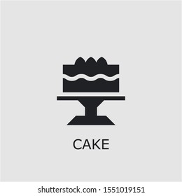 Professional vector cake icon. Cake symbol that can be used for any platform and purpose. High quality cake illustration.