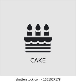 Professional vector cake icon. Cake symbol that can be used for any platform and purpose. High quality cake illustration.