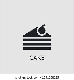 Professional vector cake icon. Cake symbol that can be used for any platform and purpose. High quality cake illustration.