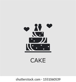 Professional vector cake icon. Cake symbol that can be used for any platform and purpose. High quality cake illustration.