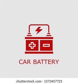 Professional vector car battery icon. Car battery symbol that can be used for any platform and purpose. High quality car battery illustration.