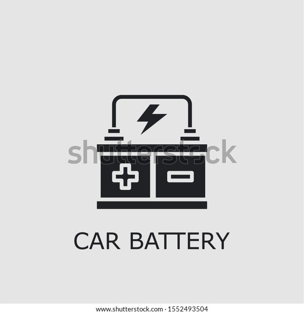 Professional vector car battery icon. Car\
battery symbol that can be used for any platform and purpose. High\
quality car battery\
illustration.