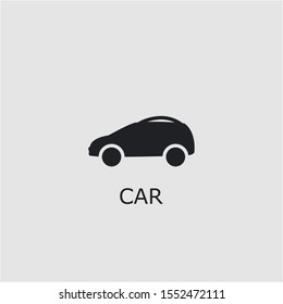 Professional vector car icon. Car symbol that can be used for any platform and purpose. High quality car illustration.