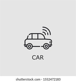 Professional vector car icon. Car symbol that can be used for any platform and purpose. High quality car illustration.