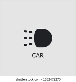 Professional vector car icon. Car symbol that can be used for any platform and purpose. High quality car illustration.