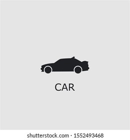 Professional vector car icon. Car symbol that can be used for any platform and purpose. High quality car illustration.